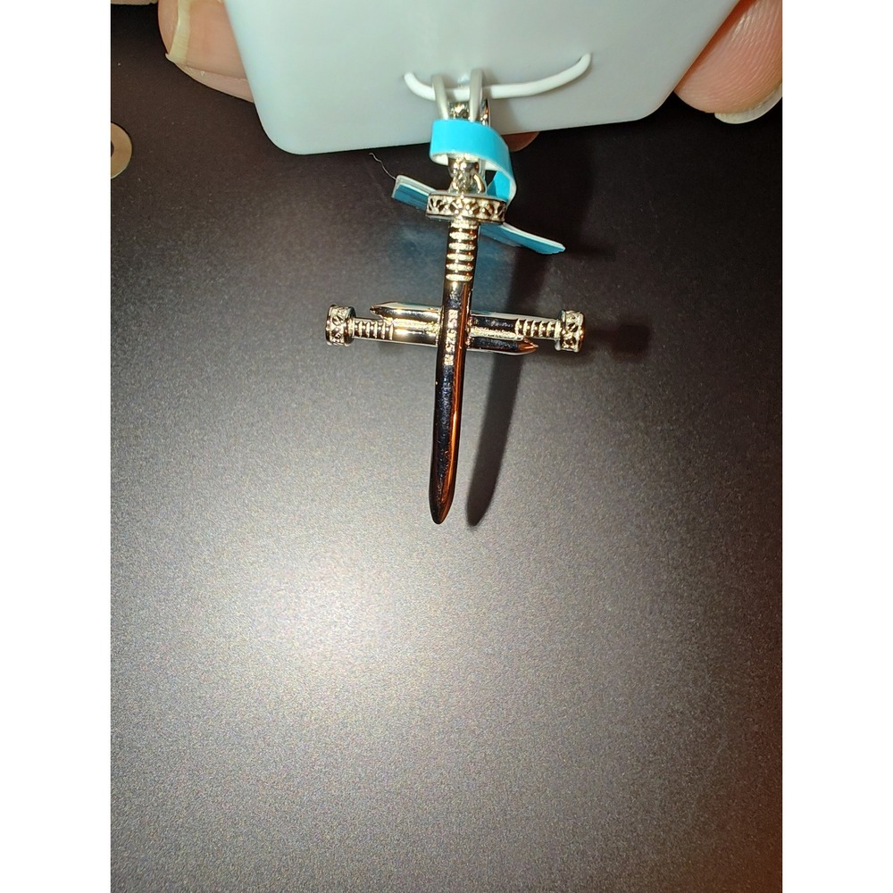 Pendant Nail Cross 925 Sterling Silver Moissanite 0.36 CTW Iced Out - Picture 8 of 8